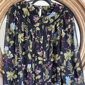 Ann Taylor Flowered Blouse (Size L)